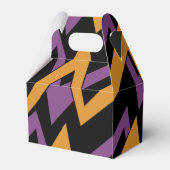 Halloween Zigzag Oranje Paars  Bedankdoosjes (Achterkant)