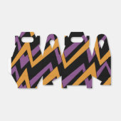 Halloween Zigzag Oranje Paars  Bedankdoosjes (Uitgevouwen)