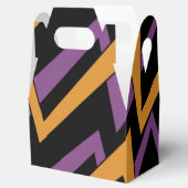 Halloween Zigzag Oranje Paars  Bedankdoosjes (Geopend)