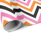 Halloween Zigzag - Vet Seizoensgebonden Patroon Cadeaupapier (Rol Hoek)