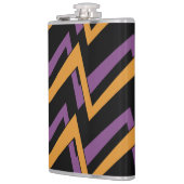 Halloween Zigzags Oranje Paars    Heupfles (Links)
