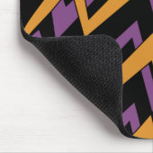 Halloween Zigzags Oranje Paars Muismat (Hoek)
