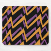 Halloween Zigzags Oranje Paars Muismat (Voorkant)