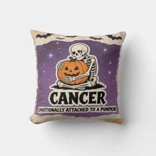 Halloween Zodiac Kanker Skelet Verjaardagscadeau Kussen