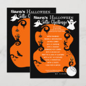 Halloween zoektocht spel feestje aankondigingskaart (Voorkant / Achterkant)