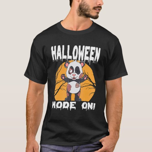 Halloween Zombie Animal Halloween Panda T-shirt (Voorkant)