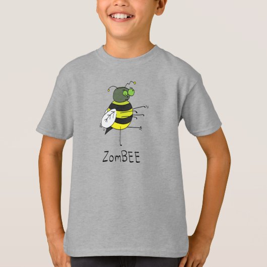 Halloween Zombie Bee Boy's Kind T-shirt (Voorkant)