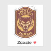 Halloween Zombie Biohazard Wolf afstotende fles Sticker (Vel)