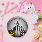 Halloween Zombie Bites Creepy Jack o Lantern, vlee Papieren Bordje (Feest)