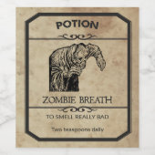 Halloween Zombie Breath Apothecary Wijnlabel Wijn Etiket (Enkel label)