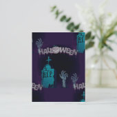 halloween zombie briefkaart (Staand voorkant)