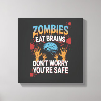 Halloween Zombie Canvas Afdruk