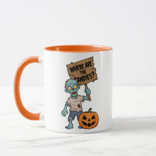 Halloween Zombie Cartoon en grappig Mok
