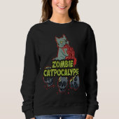 Halloween Zombie Cat Apocalypse  Kitty  Party Trui (Voorkant)