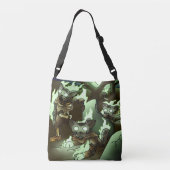 Halloween Zombie Cats Crossbody Tas (Achterkant)