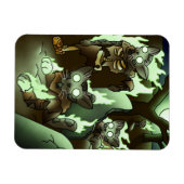 Halloween Zombie Cats Magneet (Horizontaal)