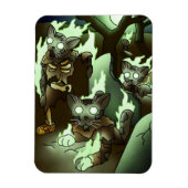 Halloween Zombie Cats Magneet (Verticaal)