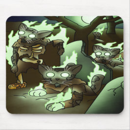 Halloween Zombie Cats Muismat