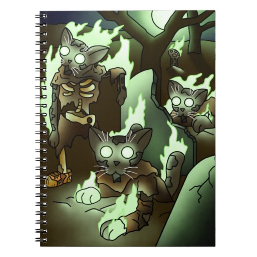 Halloween Zombie Cats Notitieboek (Voorkant)