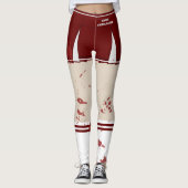 Halloween Zombie Cheerleader Kostuum Leggings (Voorkant)