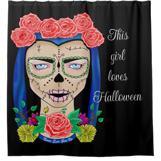 Halloween Zombie Cinco de Mayo Douchegordijn (Voorkant)