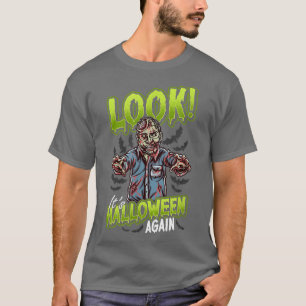 Halloween Zombie Costume Monster Appera Kijk Hallo T-shirt