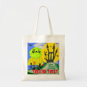 Halloween Zombie en Castle Trick or treat Tote Bag