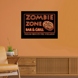 Halloween zombie eten zo vers nog schreeuwen poster
