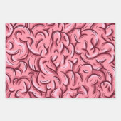 Halloween Zombie Eyes Brains Cartoon Pattern Inpakpapier Vel (Voorkant 2)