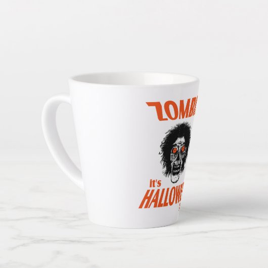 Halloween Zombie Face Latte Mok (Linkerhoek)
