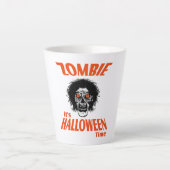 Halloween Zombie Face Latte Mok (Voorkant)