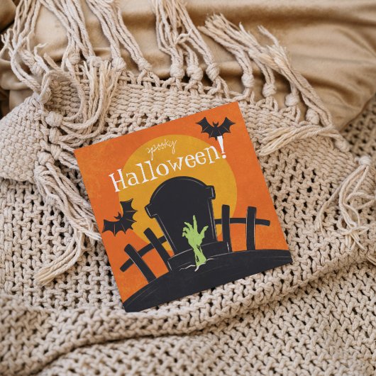 Halloween Zombie Feestdagenkaart