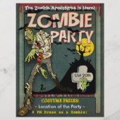 Halloween Zombie Feestje Flyer (Achterkant)