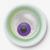 Halloween Zombie Ghost Eyeball Cyclops Eye Papieren Bordje (Voorkant)
