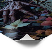 Halloween Zombie Ghoul Creepy Graveyard Fullmoon Perfect Poster (Hoek)