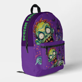 Halloween, Zombie,Gil uit het Paarse Kasteel ,  Bedrukte Rugzak