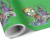 Halloween, Zombie,Gil uit het Paarse Kasteel , Cadeaupapier (Rol Hoek)