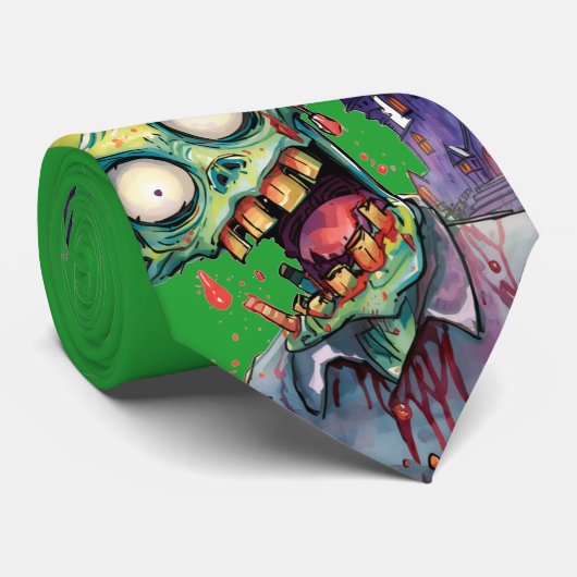 Halloween, Zombie,Gil uit het Paarse Kasteel , Stropdas (Opgerold)