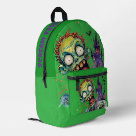 Halloween, Zombie,Gil van het Paarse Kasteel ,  Bedrukte Rugzak