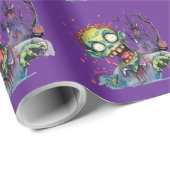 Halloween, Zombie,Gil van het Paarse Kasteel , Cadeaupapier (Rol Hoek)
