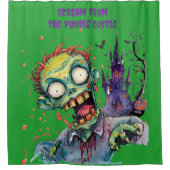 Halloween, Zombie,Gil van het Paarse Kasteel , Douchegordijn (Voorkant)