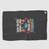 Halloween Zombie Golfhanddoek (Horizontaal)