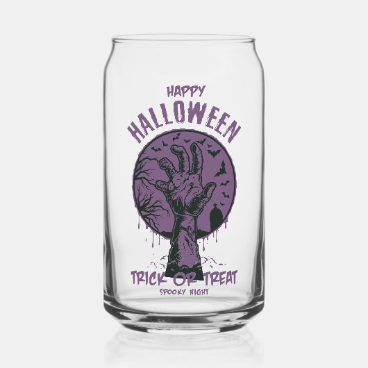 Halloween Zombie Hand Glass - Trick or treat Blikvorm Glas (Voorkant)