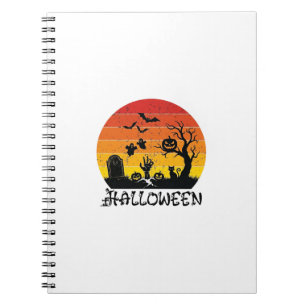 Halloween Zombie Hand Grafsteen Boom Zwarte Kat Vl Notitieboek