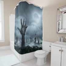 Halloween Zombie Hand Reaching Shower Curtain