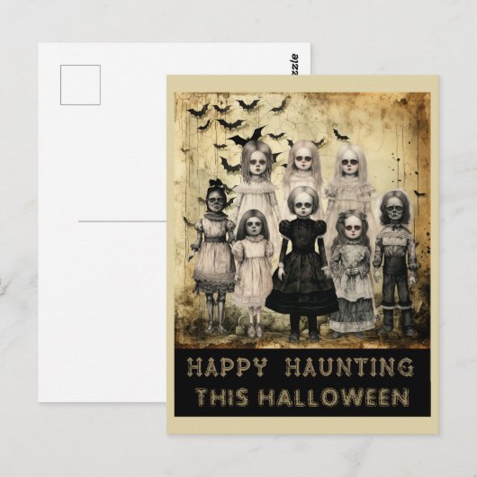  Halloween Zombie Happy Haunting Briefkaart (Voorkant / Achterkant)