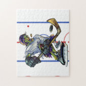 Halloween Zombie Hockey Speler Grappige Sport Legpuzzel (Verticaal)