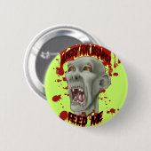 Halloween Zombie Hoofd Knop Ronde Button 5,7 Cm (Voorkant /achterkant)
