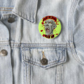 Halloween Zombie Hoofd Knop Ronde Button 5,7 Cm (In situ)