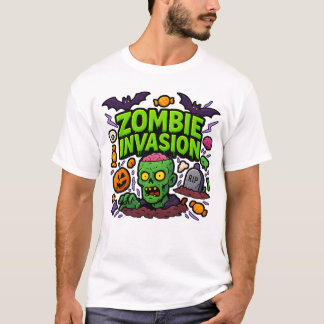 Halloween Zombie Invasion Kleding Schattige Unisex T-shirt